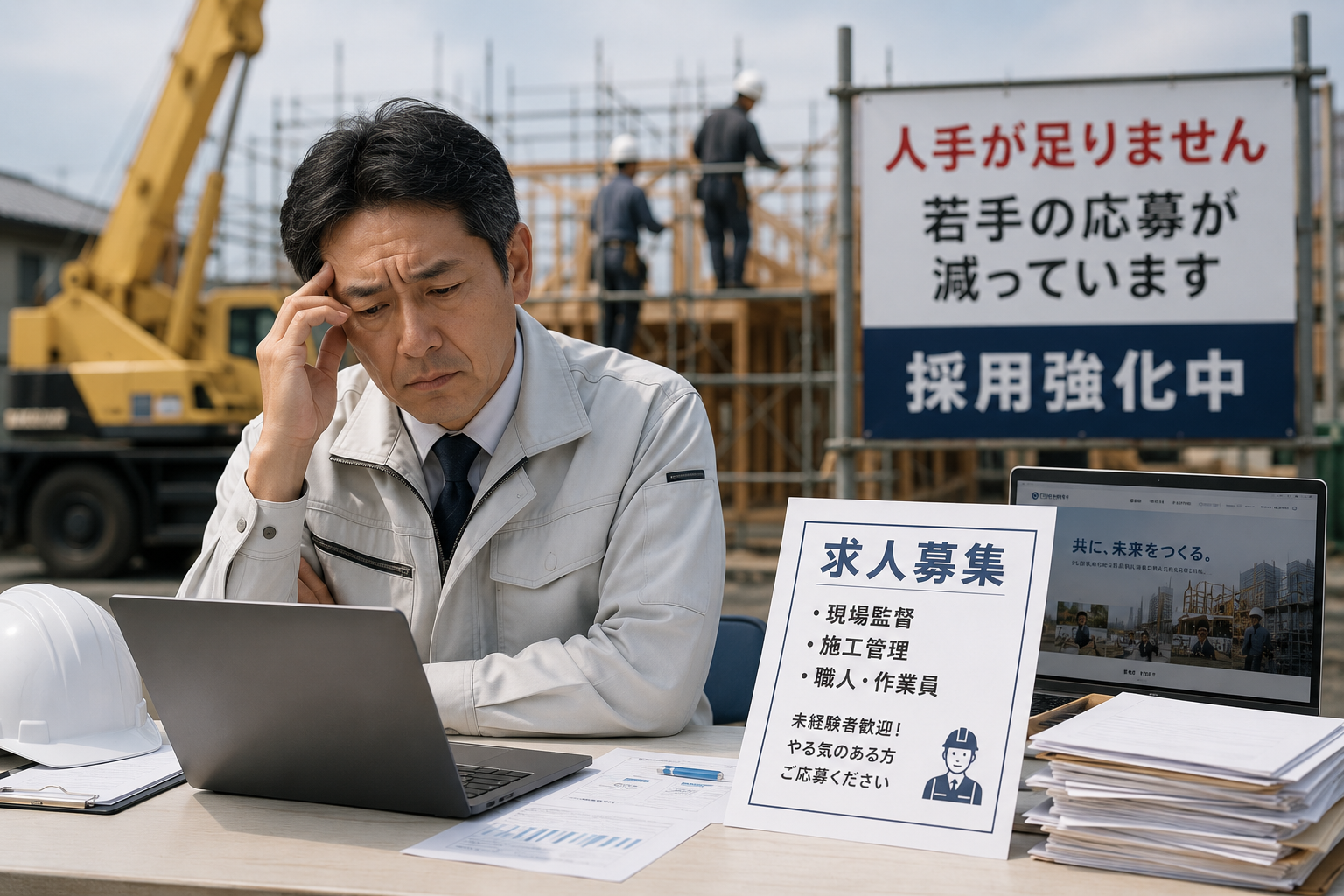 建設業の人手不足はなぜ続くのか——構造的な問題と採用で打てる手