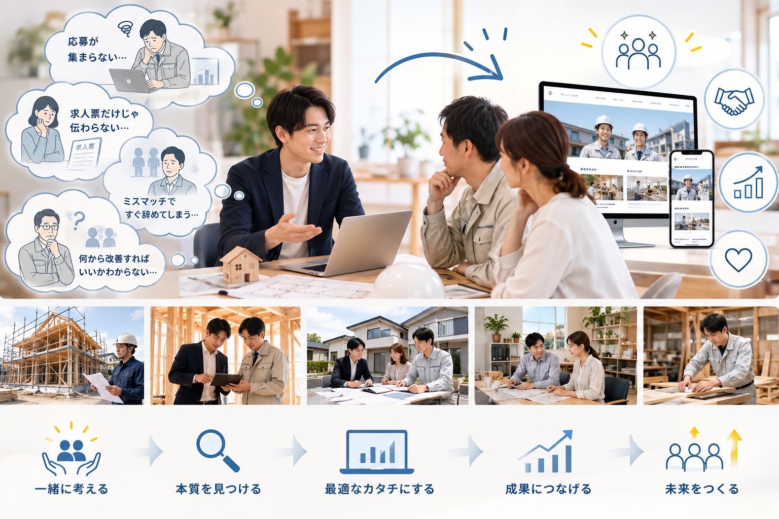 建築・工務店・中小企業の採用課題に寄り添う